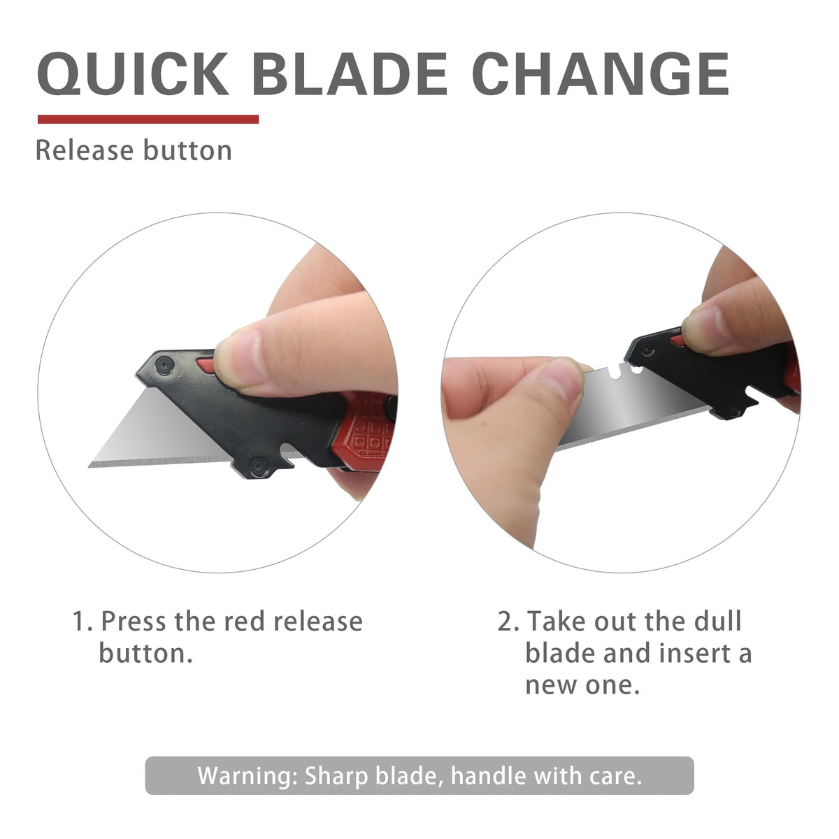 XW folding knife side magnet keeps tool within reach.