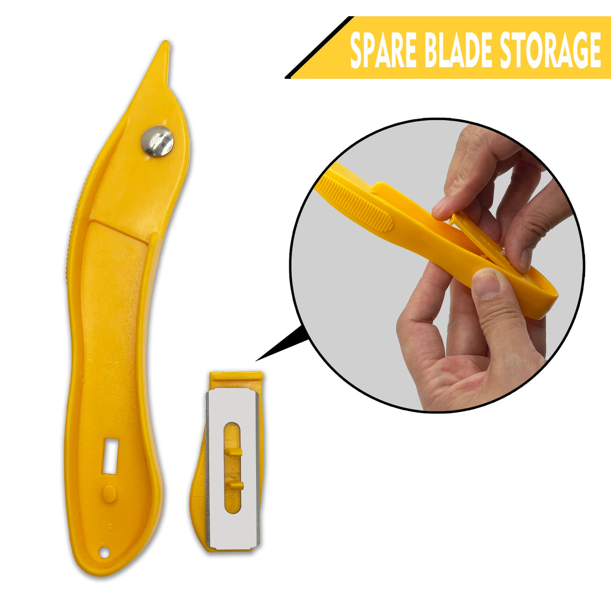 XW lightweight carpet knife with finger guard for safer cutting during installations