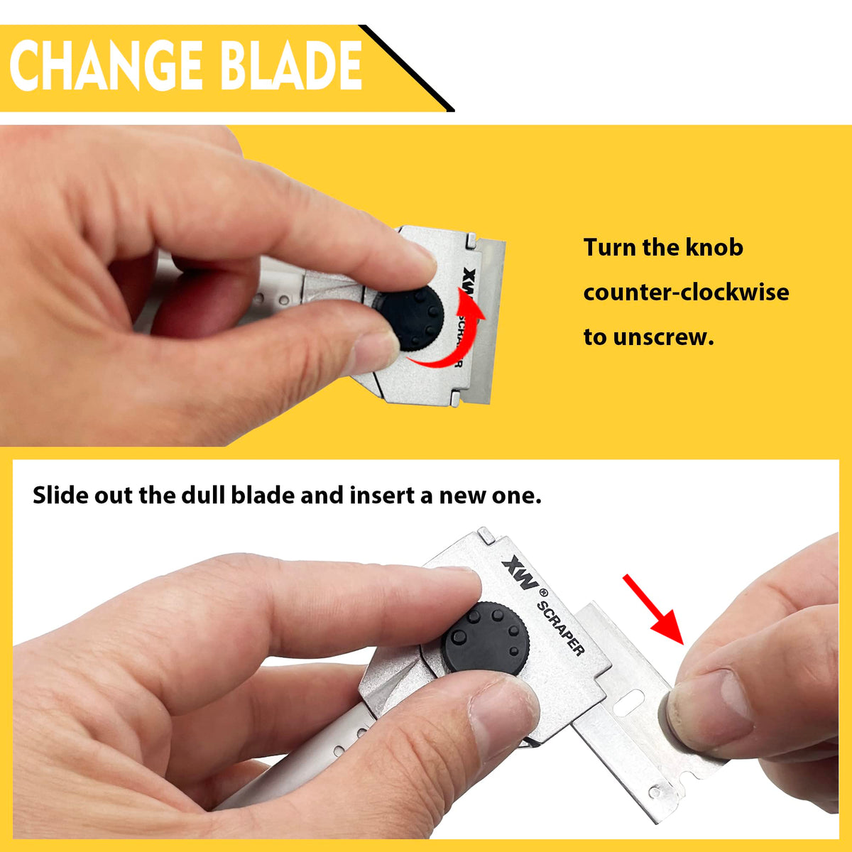 XW metal hammer end scraper handles tough materials