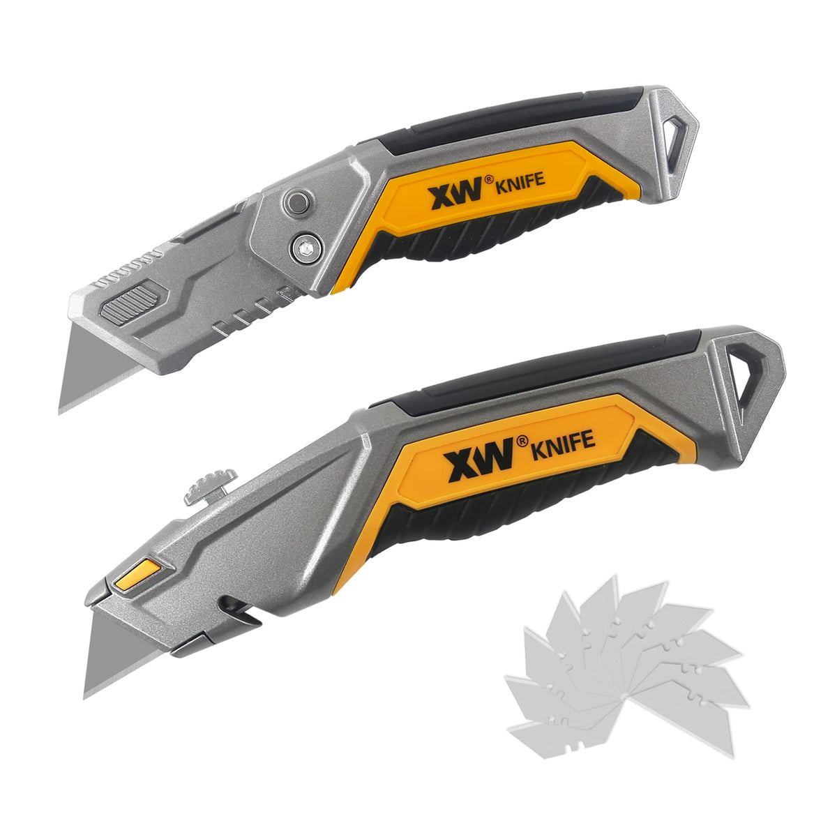 XW heavy-duty zinc alloy utility knife body designed for durable daily use.