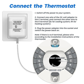 White adapter powers Nest, Ecobee, and Honeywell thermostats safely