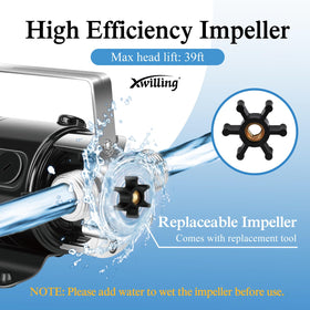 XWILLING 330 GPH transfer pump in action for quick drainage