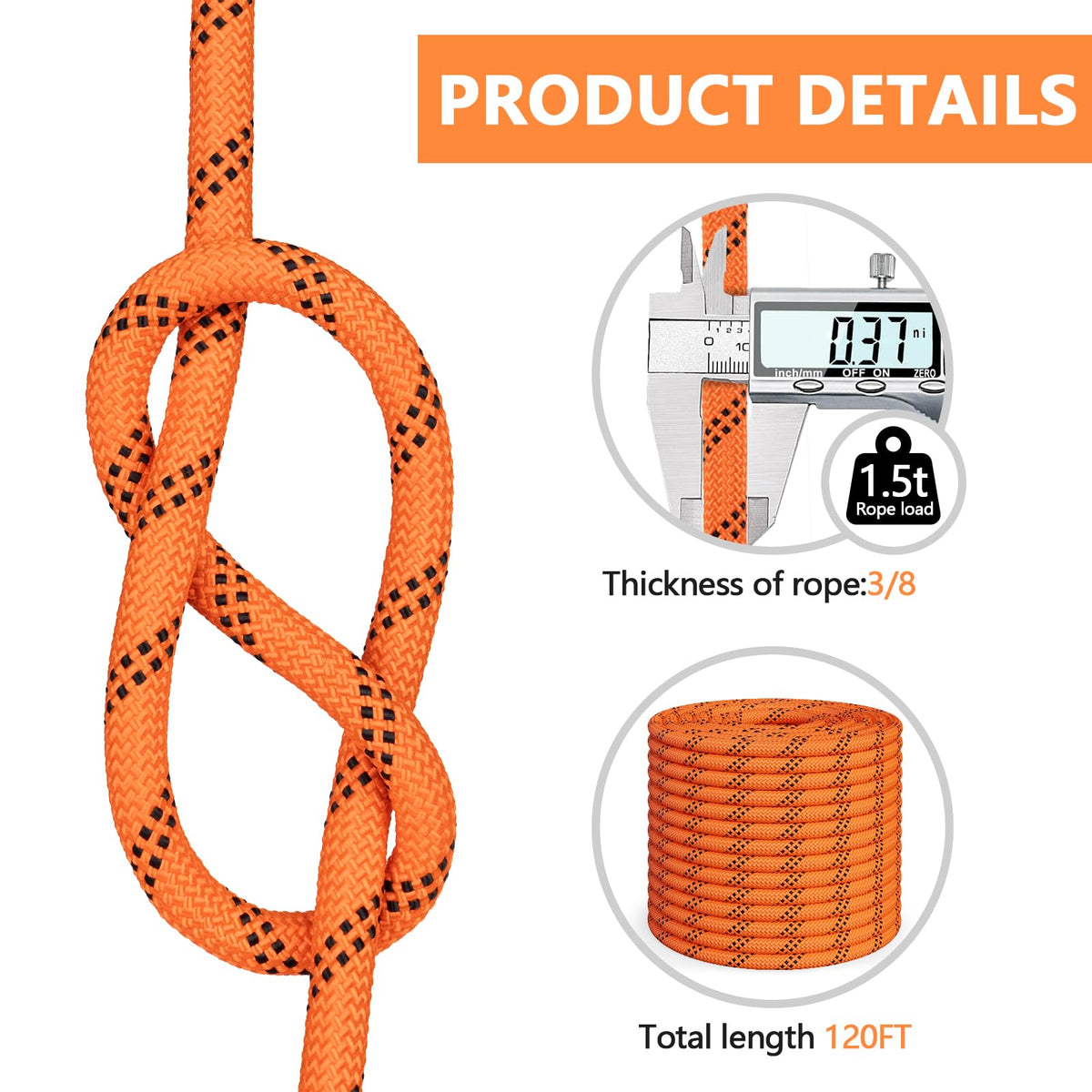 XXBEN outer mechanical weave emphasizes durable construction for reliable load handling.