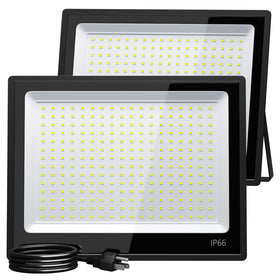 XXBSAZ 200W LED flood light front view with daylight brightness for large areas.