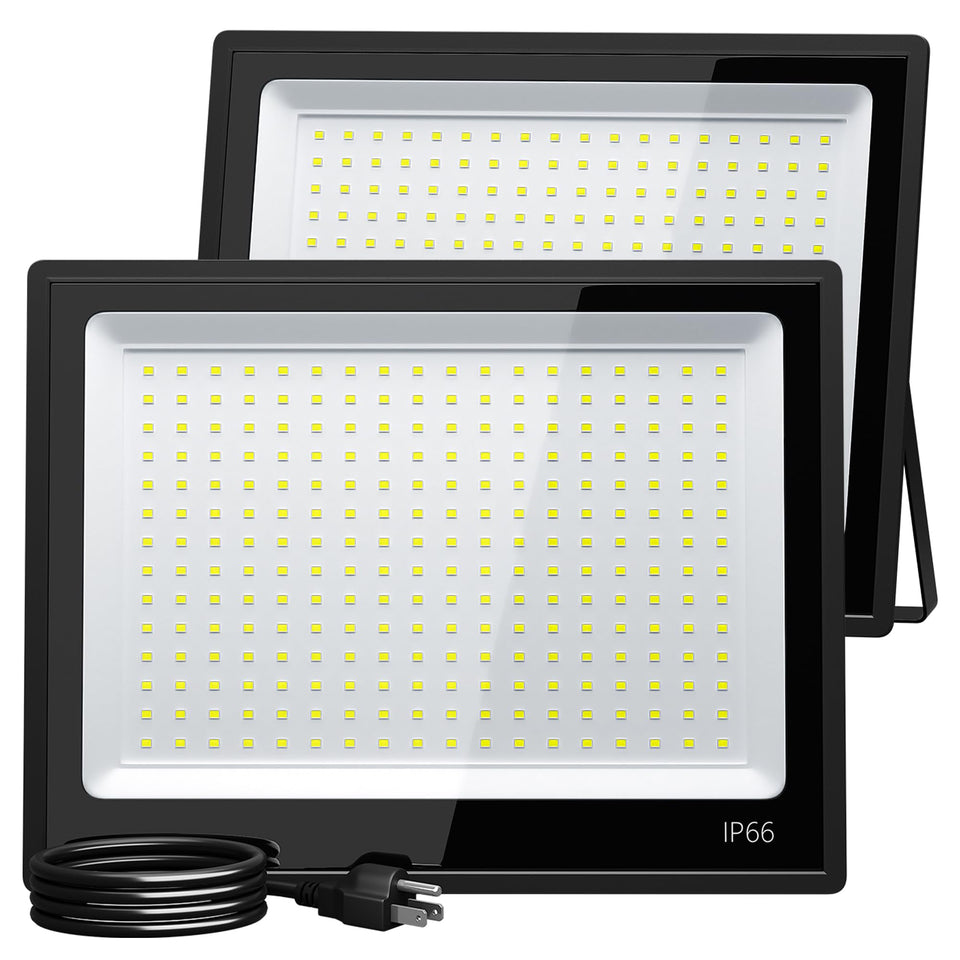XXBSAZ 200W LED flood light front view with daylight brightness for large areas.
