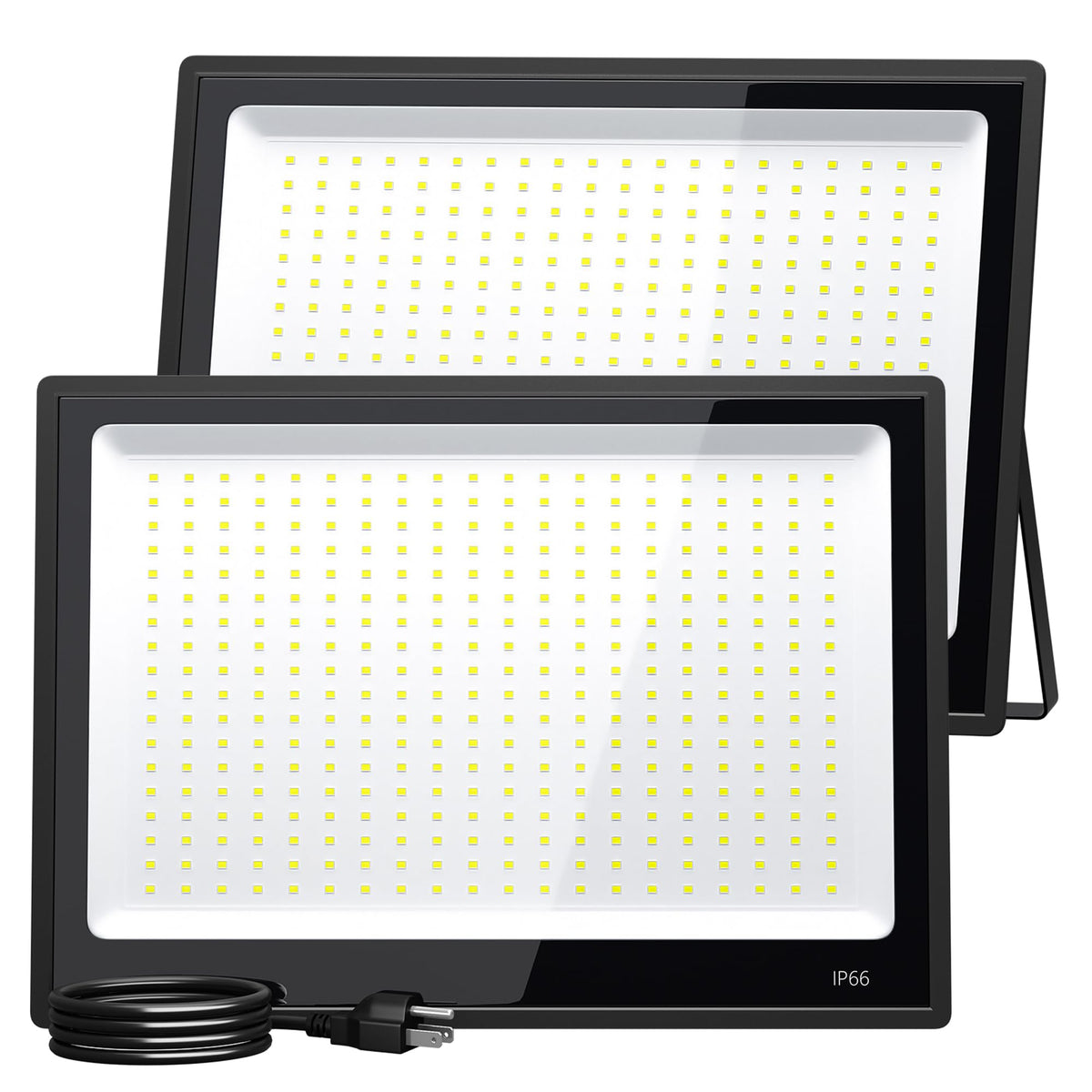 XXBSAZ LED flood light outdoor front view shows bright 6500K daylight for wide coverage