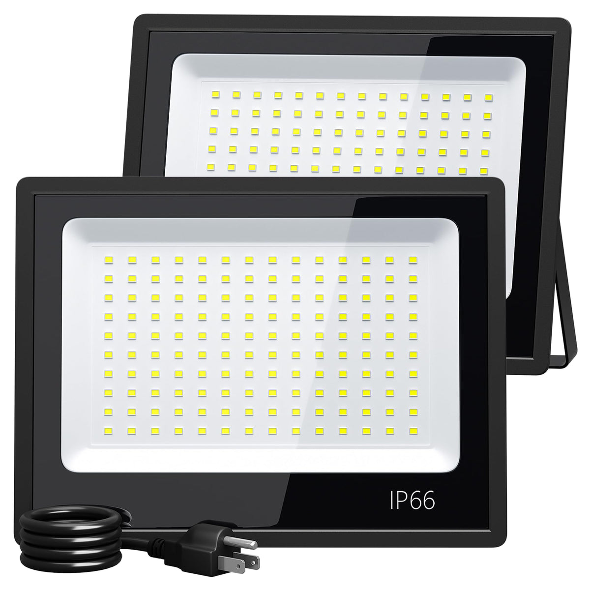 XXBSAZ 100W LED flood light on exterior wall for home safety and bright visibility