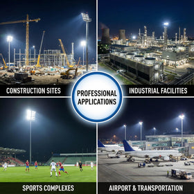 XXBSAZ LED flood light housing demonstrating weatherproof durability