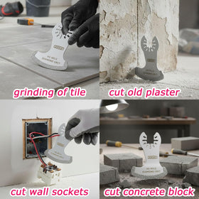 XXGO grout removal blades fit 1/8-inch grout lines for clean joints.