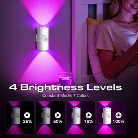 XXMANX Automatic ambient-light sensor turns on at night and off in daylight.