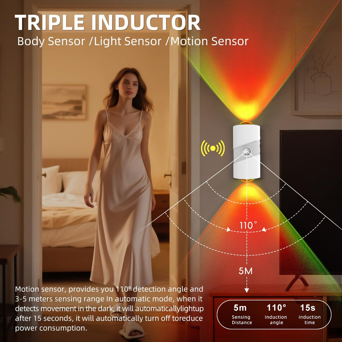 XXMANX Stick-on magnetic night light offers quick, tool-free mounting.