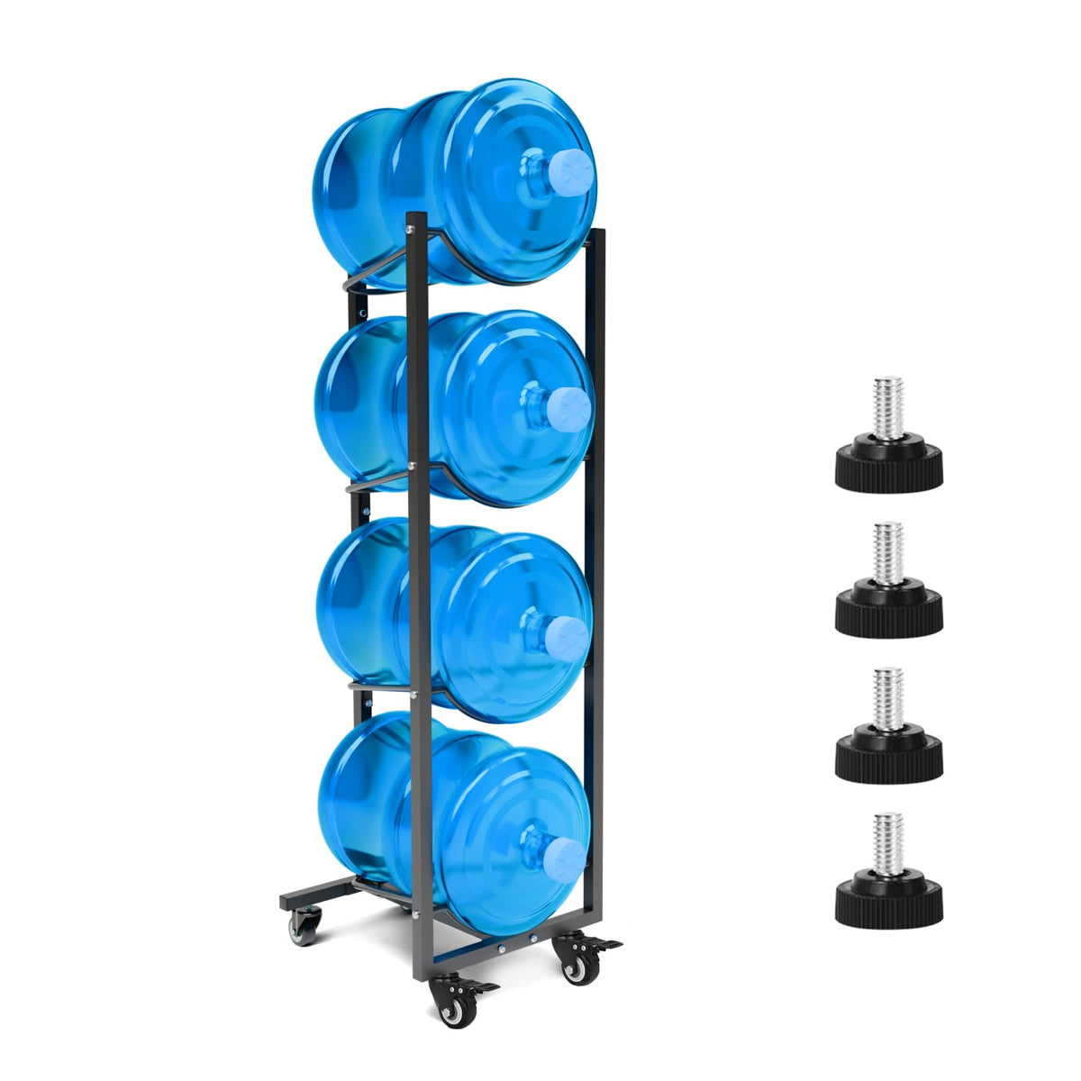 XXSJ 5-Gallon Jug Holder with 360° wheels for easy repositioning and dispensing
