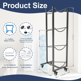 XXSJ water-jug cart moves quietly on smooth floors