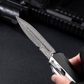 Knife with belt clip for secure EDC transport.