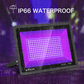 XYCN 100W black light LED chip close-up highlighting efficiency