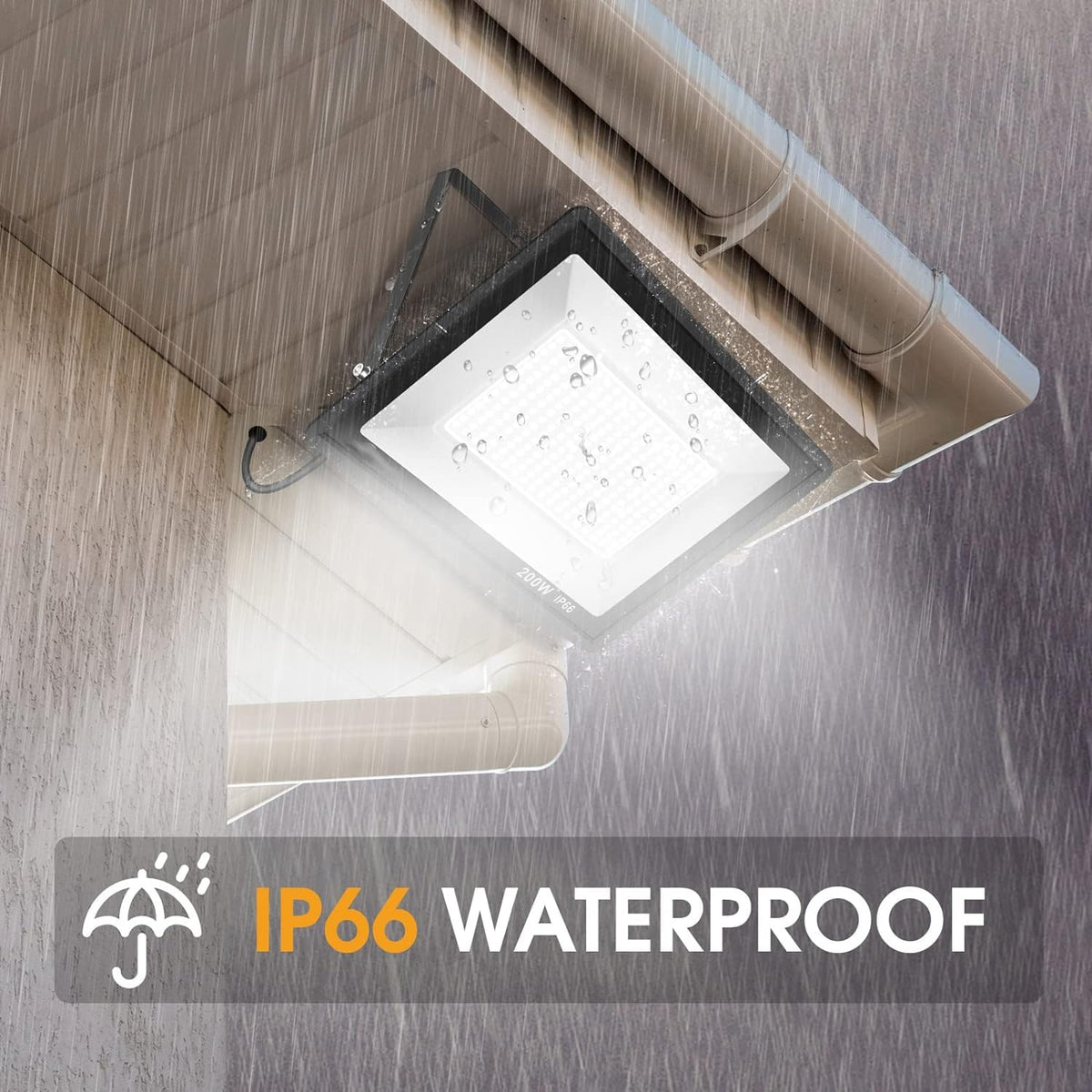 XYCN 200W flood light wall mount for easy installation