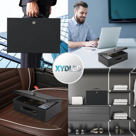 Xydled fire safe box ideal for passports, documents, and small valuables.