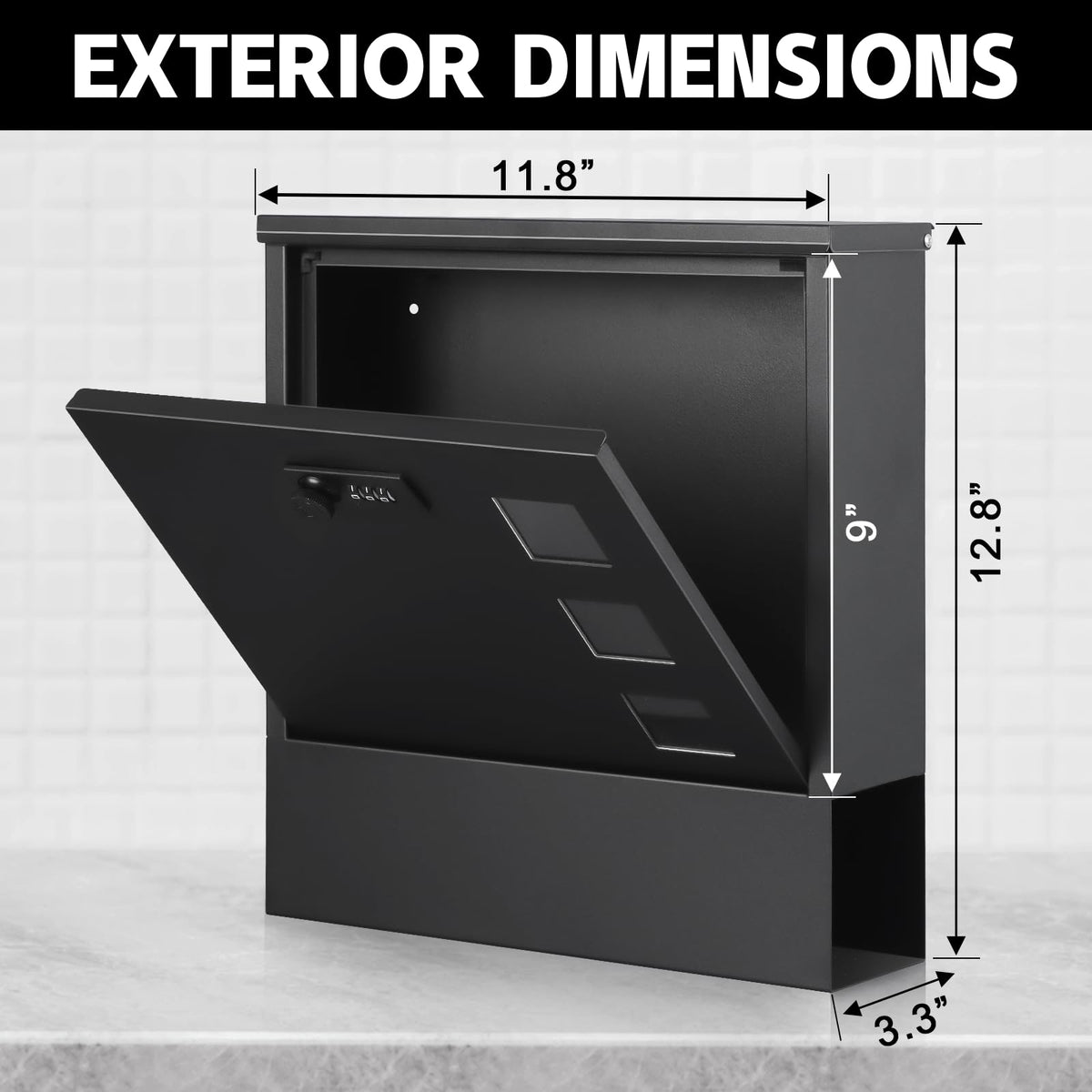 Xydled mailbox bottom newspaper compartment for organized reading materials