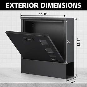 Xydled mailbox bottom newspaper compartment for organized reading materials