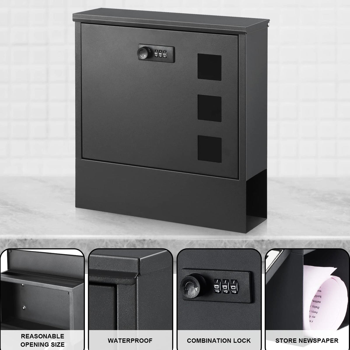 Xydled mailbox wall-mount design saving space and improving accessibility
