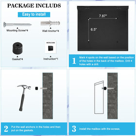 xydled exterior mailbox suitable for indoor or sheltered outdoor use