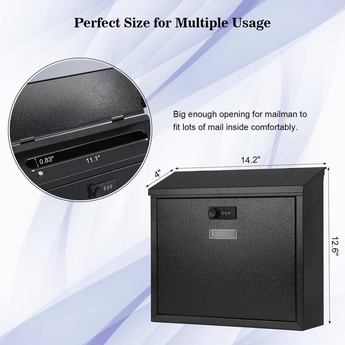 xydled steel mailbox with powder-coated finish for all-weather durability