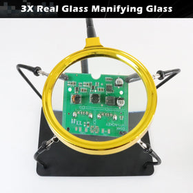 XYK 3X magnifying glass aids tiny detail work.