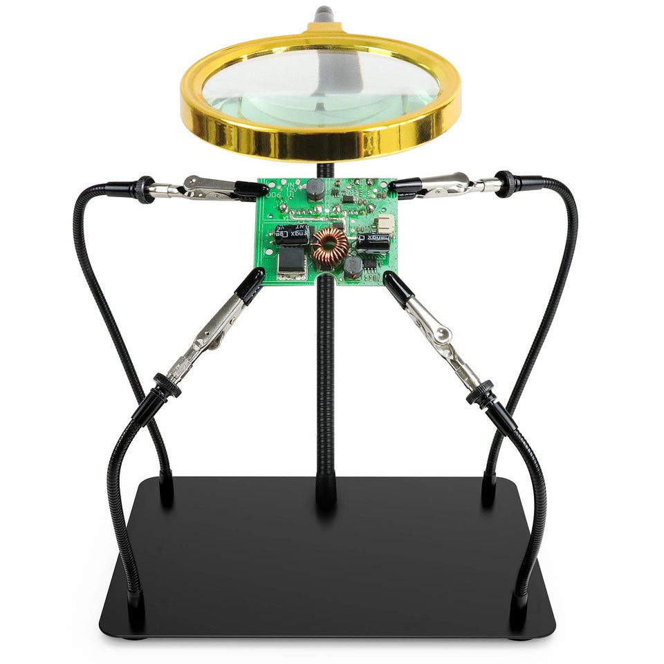 XYK Helping Hands base offers stability for precise soldering projects.