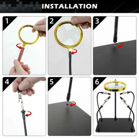 XYK adjustable gooseneck arms allow precise angles.