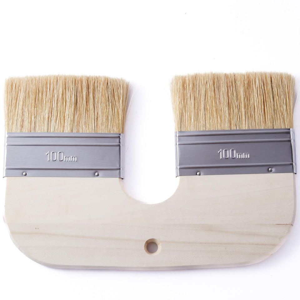 Xylarnoveth limewash brush with double head offering even coverage on brick surfaces