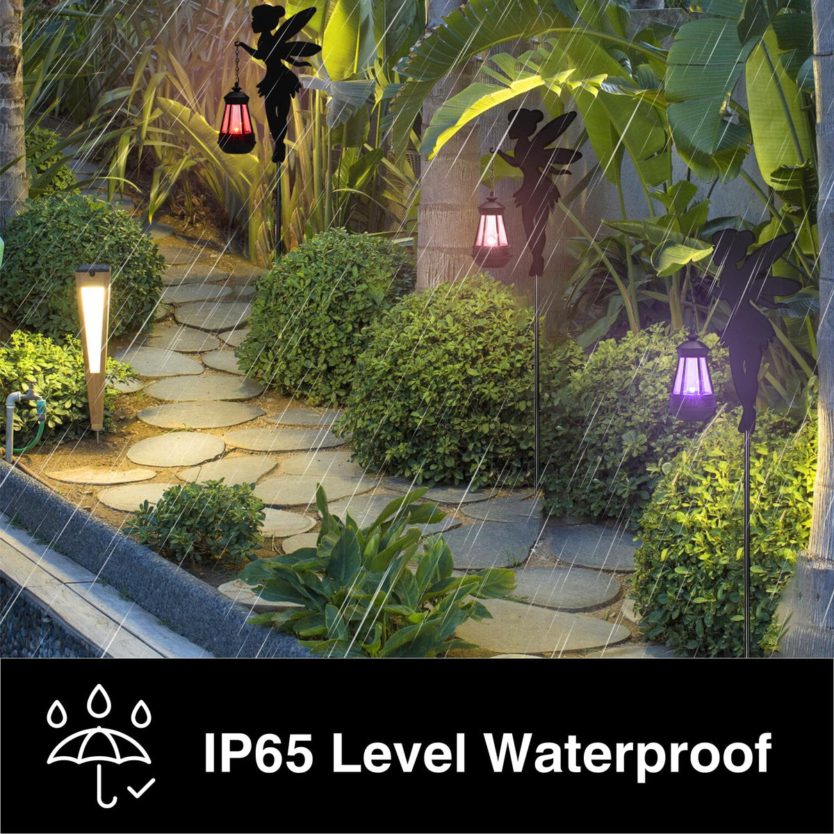 XYRIS solar fairy stake installs quickly with simple ground insertion