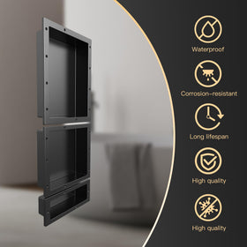 XZETORA shower niche with 4mm thick panel for durability