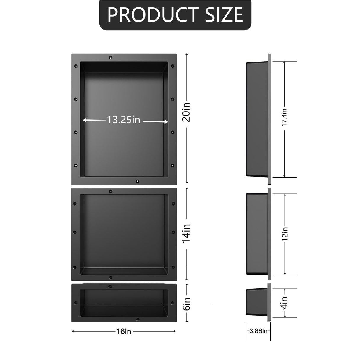 XZETORA shower niche tile-ready design ready for tiling