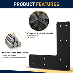 XZWMY L Post Bracket with 10 holes enables flexible mounting options.