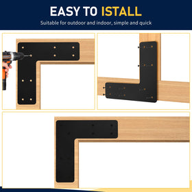 XZWMY black powder coated finish resists rust in outdoor projects.