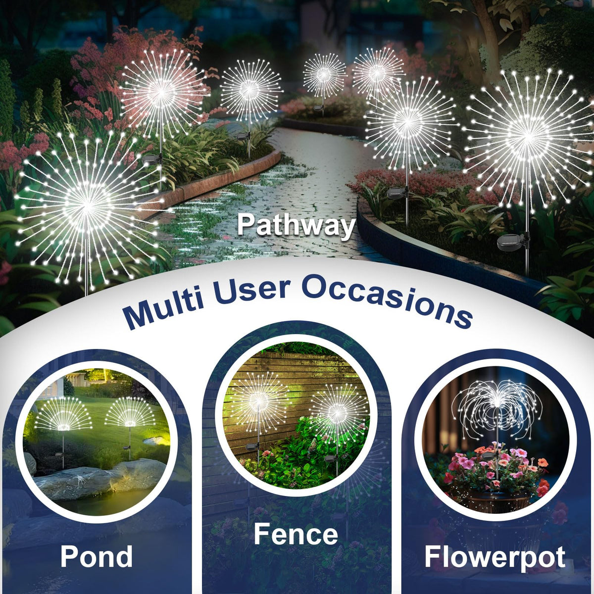 YaaFen easy-install solar pathway lights add quick, pet-safe lighting.