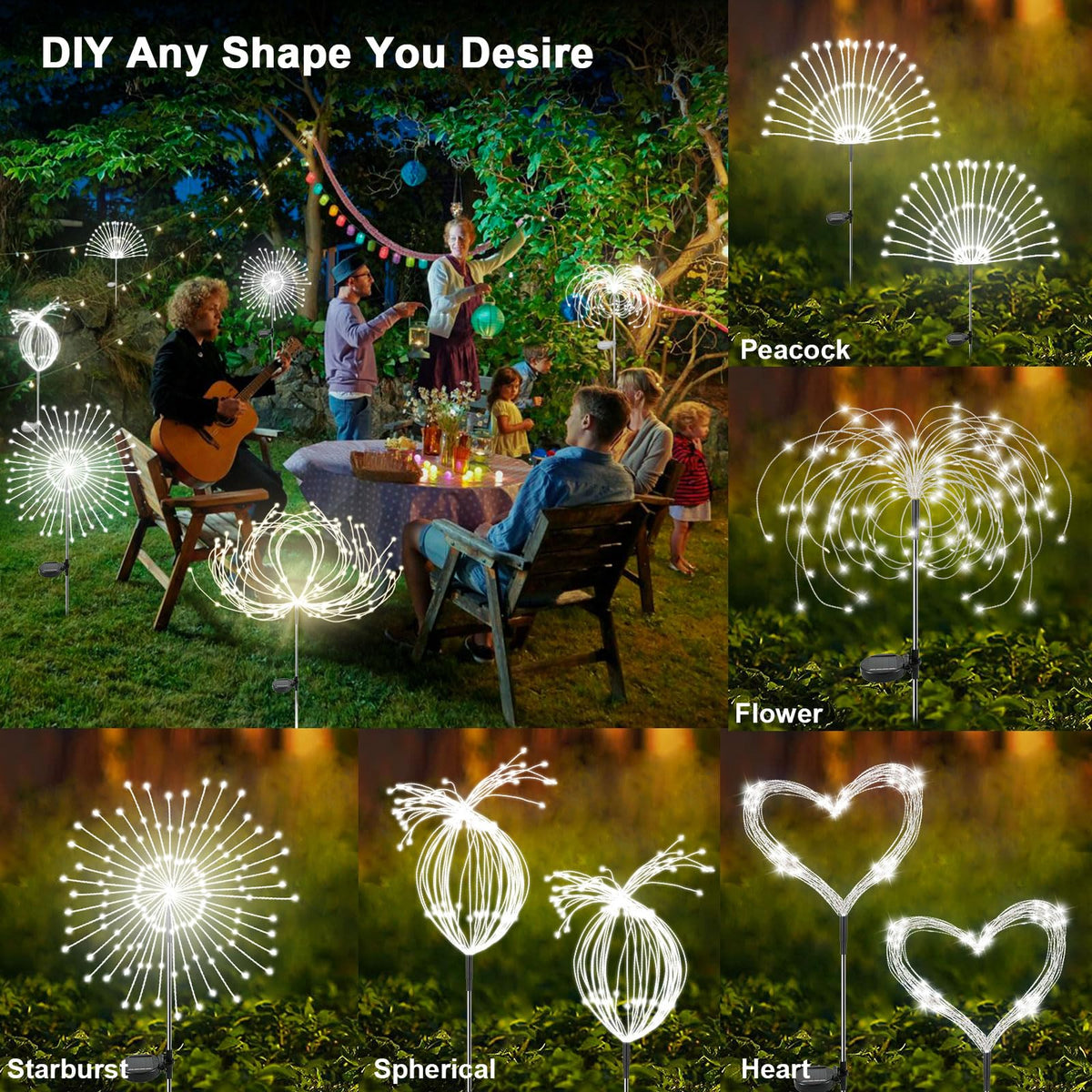 YaaFen IP65 waterproof solar garden lights withstand rain and snow outdoors.