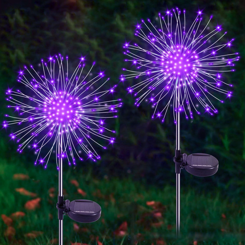 YaaFen solar garden lights twinkling fireworks brighten outdoor spaces with festive color