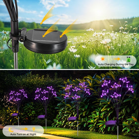 YaaFen outdoor lights with 600mAh battery provide hours of soft illumination after dusk.