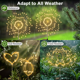 YaaFen solar garden lights IP65 waterproof withstands rain and snow