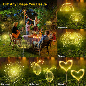 YaaFen solar garden lights no-wires easy setup for quick decorating