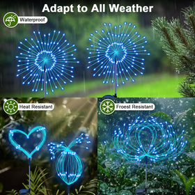 YaaFen solar-powered lights charge by day for long outdoor decoration.