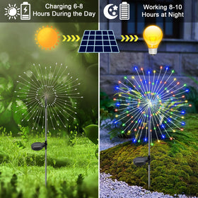 YaaFen starburst multicolor lights decorate the garden with festive glow