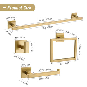 YACVCL brushed gold SUS304 stainless steel hardware ensures durability.