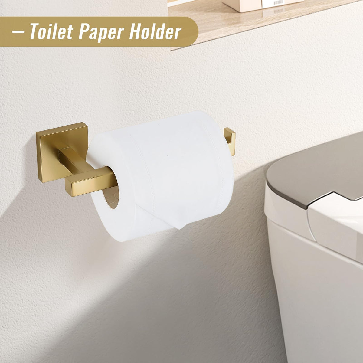 YACVCL brushed gold wall mounting brackets simplify installation.