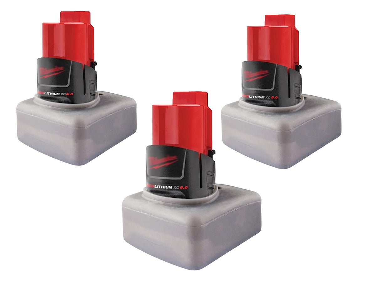Yadoker Milwaukee M12 silicone cover protects 3.0-5.0 batteries from bumps
