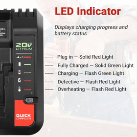 Yagaiayumi charger LED indicators show charging status at a glance for efficient workflow.