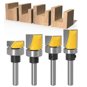 Close-up of YAKAMOZ carbide-tipped router bit with ball bearing