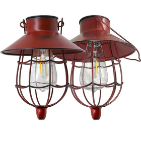 YAKii metal lantern closeup shows durable warm-white glow.