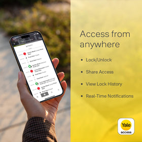 Yale Access app control enabling remote lock/unlock and monitoring